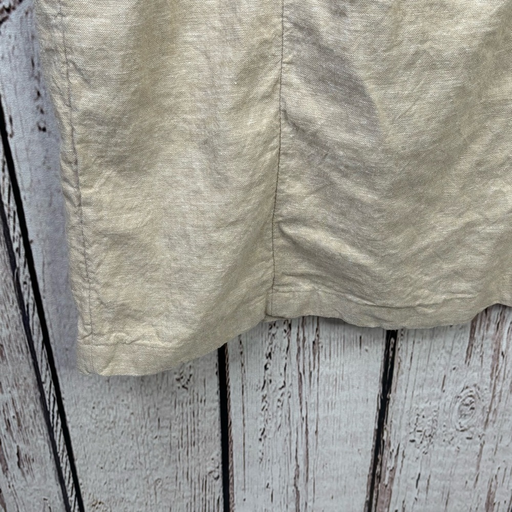 Old‎ Navy Size Medium Sleeveless Linen-Blend Midi Dress Flax Linen Square Neck - Picture 3 of 16